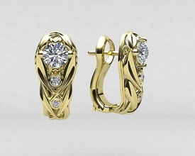 boucle d'oreille femme bijoux impression 3dprinted imprimable anneaux conception bague bijou d'or mode or prototypage boucles d'oreilles 3d print model - Mito3D