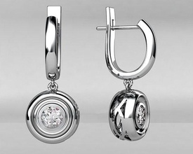 boucle d'oreille femme bijoux impression 3dprinted imprimable anneaux conception bague bijou d'or mode or prototypage boucles d'oreilles 3d print model - Mito3D