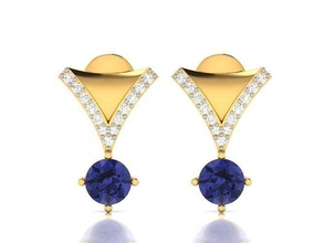 ohrring saphir diamant gold schmuck silber druckbar ring sterling engagement juwel brillant mode rubin vintag ohrringe 3d print model - Mito3D