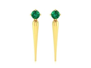earring emerald drop earrings gold gipsy special amaizing jewelry hoop 18k 14k 24k bride fashion beauty wedding silver jewel jewellery printable 3d print model - Mito3D
