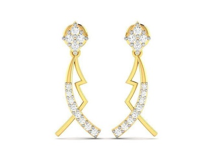 earring hoop earrings israel jewelry australia 3dmodel canada uk usa women diamond brilliant printable 20mm 25mm 30mm delicate 3d print model - Mito3D