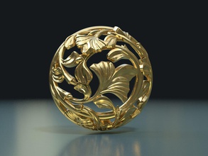 Ohrring Schmuck Ohrringe gold bedruckbar ist laub locken Leben Silber botanische Juwel 3d print model - Mito3D