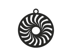 earring pendant spiral design jewelry fashion earrings 3d print model - Mito3D