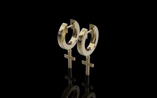 küpe 0030 altın lüks Ermenistan dünya mücevher takı gümüş kız moda orijinal çapraz bağlama 3d print model - Mito3D