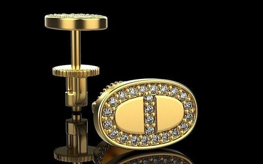 orecchino 009 3d Stampa modello orecchini oro tiffany chopard Ermete vancleef graff gioiello stampabile gemma Fidanzamento brillante nozze gioielleria diamante anelli pendente ciondoli 3d print model - Mito3D