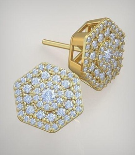 brinco 162 jóias joalheria jóia pingente pingentes luxo argolas anel brincos pulseira colar Casamento diamante ouro platina prata correntes pulseiras 3d print model - Mito3D