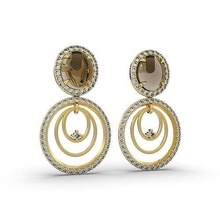 orecchino 307 gioielleria lusso prezioso gioiello argento orecchini oro brillante gemma platino moda bellezza gioielli classici impostato 3d print model - Mito3D