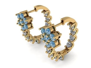 earring 386 jewelry printable gold wealth metallic jewel gem steel silver euro coin earrings 3d print model - Mito3D