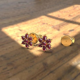 earring 3d diamonds gemstone print model ring freeearring freering diamondearring jewelry 3djewelry earrings 3d print model - Mito3D