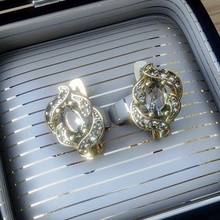 orecchino 3d Stampa modello gioielleria diamante braccialetto pendente collana engagement squillare oro nozze orecchini 3d print model - Mito3D