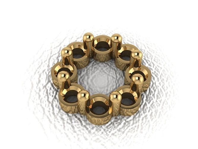 ohrring 691 gold mode ring schönheit diamant hochzeit juwel schmuck anhänger verlobungsring ehe platin druckbar engagement silber feier ringe 3D print model - Mito3D