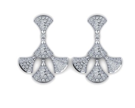 orecchino bvlgari platino gioielleria gemma accessorio lusso oro mobilia orecchini 3d print model - Mito3D