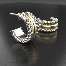 küpe renk yazdırılabilir model insan takı homan Yazdır düğün lüks baş moda mücevher elmas yüzük sterlin krom iş gümüş nişan bilezik 3d print model - Mito3D