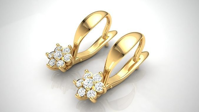 boucle d'oreille e11 luxe femelle gemmes bijoux or gemme argent brillant mode beauté boucles d'oreilles diamant bijou femme fille belle luxueux beau 3D print model - Mito3D