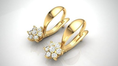 brinco e11 luxo fêmea joias joalheria ouro gema prata brilhante moda beleza brincos diamante jóia mulher menina lindo lustroso luxuoso 3d print model - Mito3D