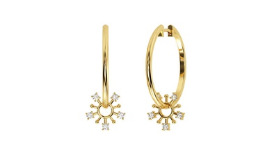 earring e 0006 jewelry pendant 14k jewel design fashion silver gold jewellery ring curves earrings 3d print model - Mito3D