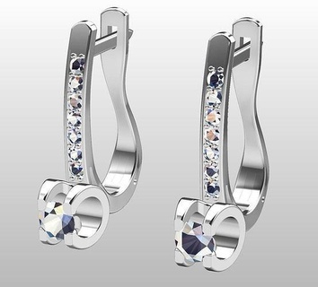 orecchino gemme gioielleria argento oro stampabile diamante squillare gioiello nozze gemma sterlina bianca brillante Fidanzamento moda braccialetto orecchini 3d print model - Mito3D