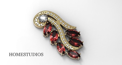 earring gems earrings jewllery stones jewellery diamonds jewels jewelry 3d print model - Mito3D
