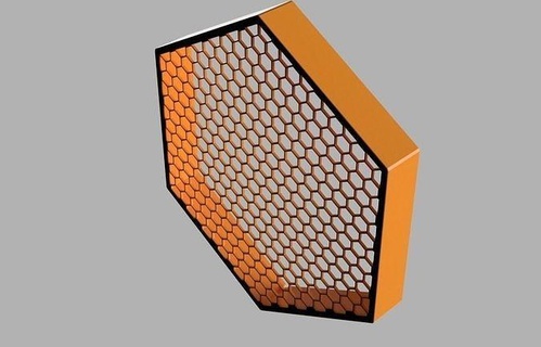 Ohrring Halter Unterstützung Bienenwabe Ohrringe Hexagon geometrisch Einfachheit Muster zeitgenössisch Design konzeptionell modern Haus Zubehör 3d print model - Mito3D