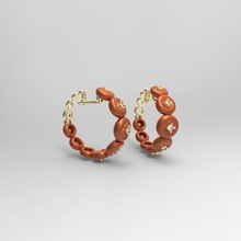 orecchino a cerchio bombe allure gioielli argento stampabile gli orecchini gioiello l'illustrazione 3d print model - Mito3D