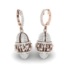 orecchino gioielleria 3d gioiello diamante orecchini stampabile oro squillare moda fidanzamento gioielli gemma brillante engagement bellezza argento 3d print model - Mito3D