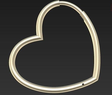 Ohrring Liebe Schmuck Gold Silber druckbar Diamant Ring Juwel Hochzeit Sterling Engagement Armband engagem brillant Mode Ohrringe 3d print model - Mito3D