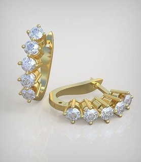 orecchino modello 0269 3d stampabile model10 gioielleria gioiello pendente ciondoli lusso anelli squillare orecchini braccialetto collana nozze diamante oro platino argento braccialetti 3d print model - Mito3D