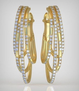 küpe model 0293 3d yazdırılabilir model13 mücevher takı kolye lüks yüzükler yüzük bilezik düğün elmas altın platin gümüş zincirler bilezikler 3d print model - Mito3D