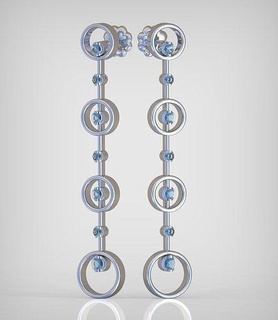 arete modelo 0309 3d imprimible joyería joya colgante pendiente colgantes lujo anillos anillo pendientes pulsera collar Boda diamante oro platino plata cadenas brazaletes 3d print model - Mito3D