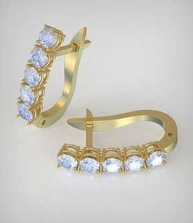 küpe model 0319 3d yazdırılabilir model13 mücevher takı kolye lüks yüzükler yüzük bilezik düğün elmas altın platin gümüş zincirler bilezikler 3d print model - Mito3D