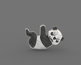 Ohrring panda Emaille-Perlen Schmuck 3d tragen design dimon denamel fassion Edelsteine gold komplekt drucken sculpt Silber Ohrringe zbrush neue 3d print model - Mito3D