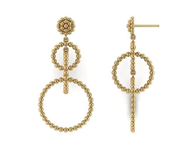boucle d'oreille anneaux bijoux or argent boucles d'oreilles diamant imprimable bijou gemme bague engagement mariage pendentif platine clous brillant 3D print model - Mito3D