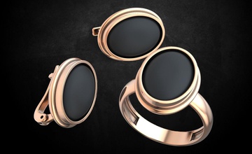 Ohrring-set ring 96 Schmuck 3dprinted design Mode gold golden Juwel drucken printabl bedruckbar ist prototyping Ringe Silber Mode-Schönheit Mode-ring Ohrring 3d print model - Mito3D