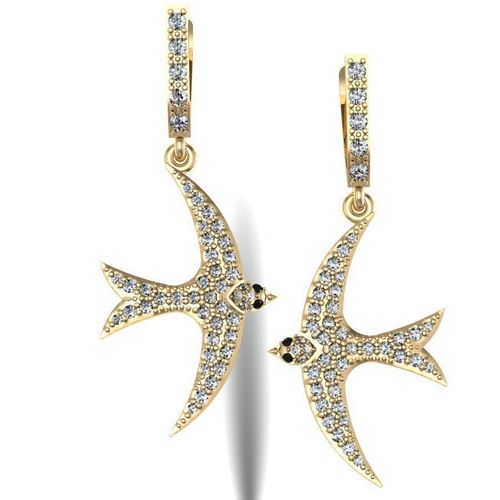 brinco engole joias jóias diamante fêmea cafajeste brilhante imprimível exclusivo ouro moda gema rhiho cnc mulher jóia joalheria brincos 3D print model - Mito3D