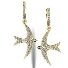 brinco engole joias jóias diamante fêmea cafajeste brilhante imprimível exclusivo ouro moda gema rhiho cnc mulher jóia joalheria brincos 3d print model - Mito3D