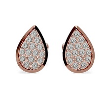 earrings 102410 gül altın kaplama yırtmak şekilli damızlık küpe elmaslar takı sterlin düğün nişan mücevher yazdırılabilir solitaire platin parlak gümüş çiviler çemberler lüks uzun 3d print model - Mito3D