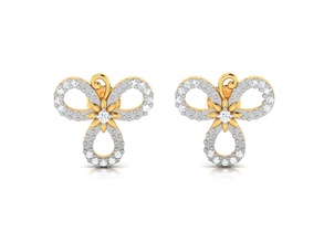 earrings-3049 earrings studs hoopsandhuggies diamond jewellery gold jewel gem silver printable jewelry luxury platinum 3d print model - Mito3D