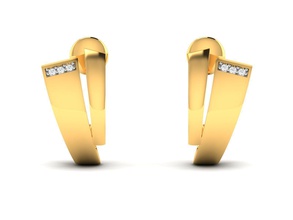 boucles d'oreilles 4015 bijou bijoux imprimable platine sterling boucle d'oreille or diamant gemme 3d print model - Mito3D