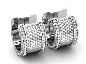 orecchini 432 gioielleria stampabile diamante oro gioiello brillante orecchino solitario 3d print model - Mito3D