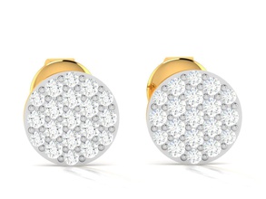 earrings-7837 earrings studs hoopsandhuggies jewel diamond printable jewellery precious gold wedding jewelry 3d print model - Mito3D