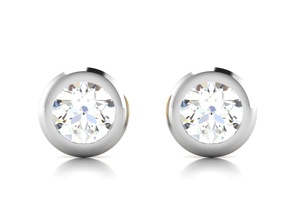 earrings 8573 boucles d'oreilles bijoux imprimable diamant or bijou brillant boucle d'oreille solitaire 3d print model - Mito3D