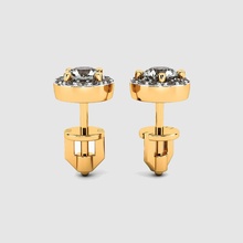 orecchini oro gioielleria stampabile diamanti 3d print model - Mito3D