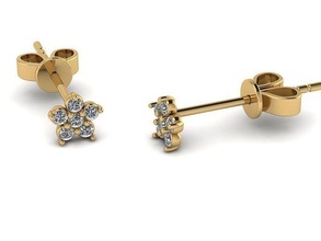 earrings jewelry jewel errings earring silver gold printable women stud girl fashion cad gem 3d print model - Mito3D