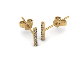 earrings jewelry earring fashion small stud gold silver jewellers jewel fine beauty 3d print model - Mito3D