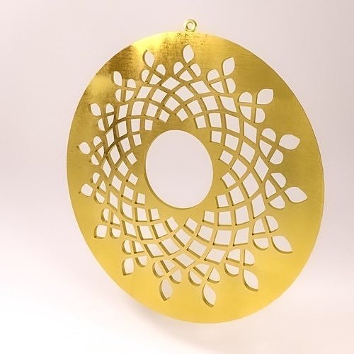 earrings gold ornament circular pattern set design art element jewelry 3D print model - Mito3D