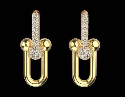 boucles d'oreilles bracelet bijoux chaîne fermer clé tiffany bracelets pendentif 3d print model - Mito3D