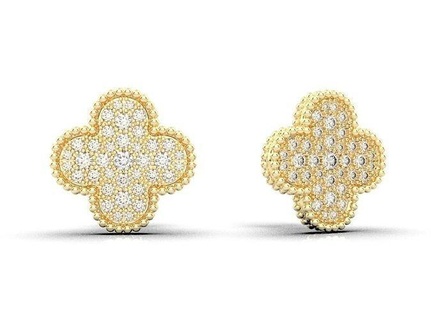 boucles d'oreilles bijou bijoux or imprimable argent diamant gemme bague anneaux platine luxe brillant engagement sterling pendentif pendentifs lumière poids 3d print model - Mito3D