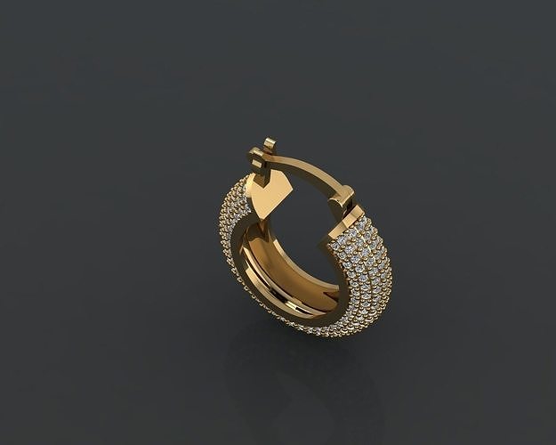 küpe altın gümüş yüzük moda sterlin yazdırılabilir mücevher parlak elmas güzellik nişan takı düğün yüzükler 3D print model - Mito3D