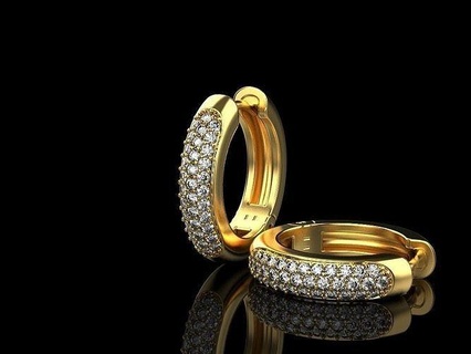 earrings jewelry gold silver diamond printable jewel gem jewellery engagement wedding pendant long chopard chanel tiffany graff 3d print model - Mito3D