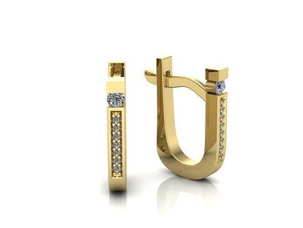 Ohrringe Gold Schmuck druckbar Silber Ringe Hochzeit Diamant Ring Platin Sterling brillant Engagement Juwel Luxus Licht 3d print model - Mito3D